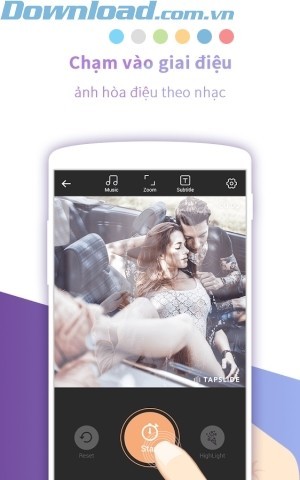 Đưa các bức ảnh nhảy nhót hòa theo điệu nhạc