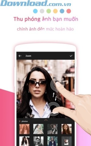 Thu phóng ảnh để tập trung vào khu vực bạn muốn