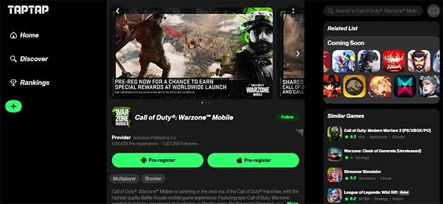 Kn có thể khám phá các trò chơi mới và sắp ra mắt, tìm kiếm các tin tức mới về game