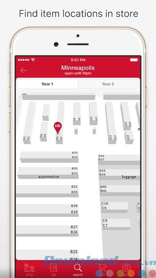 Tìm cửa hàng bằng sơ đồ