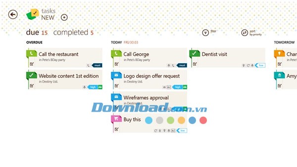 Tasks by Telerik for Windows 8