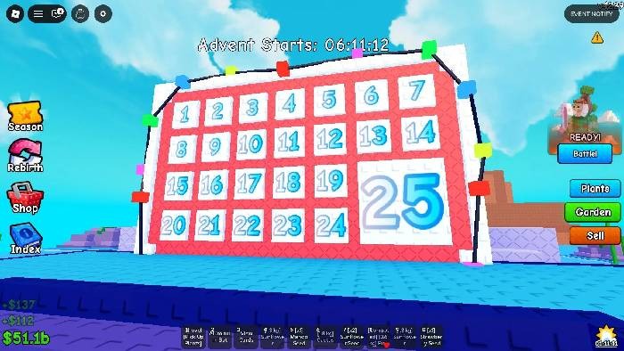 Đồ trang trí Giáng Sinh trong Plants vs Brainrots