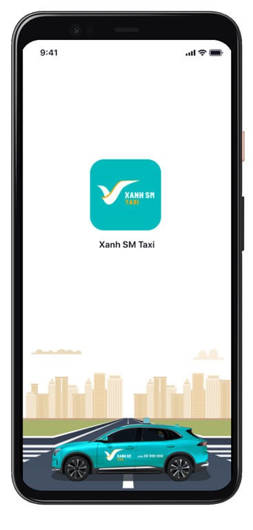 Giao diện chính của Taxi Xanh SM