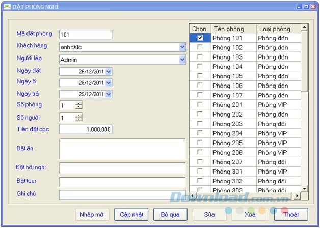 Đặt phòng nghỉ