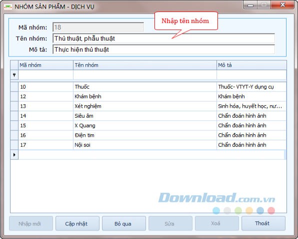 Nhóm sản phẩm dịch vụ