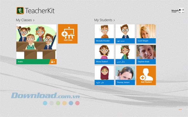 Giao diện chính của ứng dụng giáo dục miễn phí TeacherKit cho PC