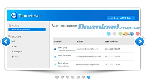 Tính năng quản lý người dùng