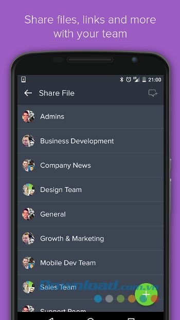 Chia sẻ mọi thứ với Teamwork Chat