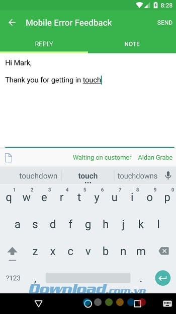 Gửi phản hồi cho khách hàng trên Teamwork Desk