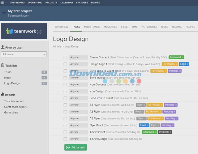 Teamwork Projects cho Linux