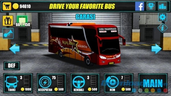 Telolet Bus Driving 3D cho Android có hệ thống xe buýt tuyệt đẹp