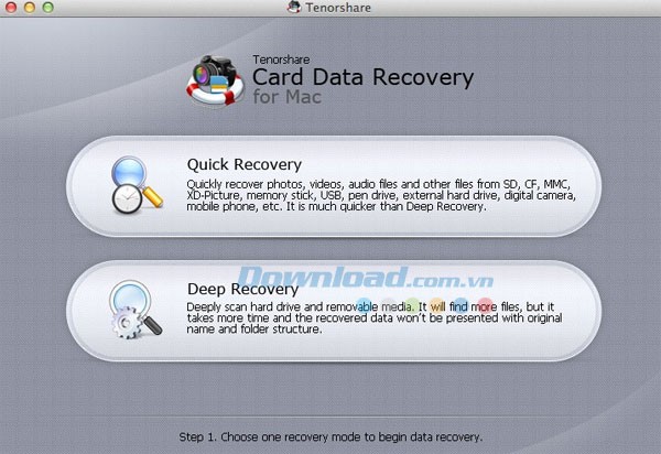 Tenorshare Card Data Recovery cho Mac