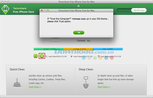 Tenorshare Free iPhone Care cho Mac