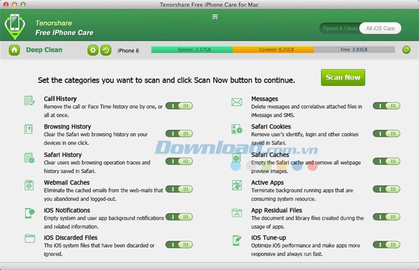 Tenorshare Free iPhone Care cho Mac