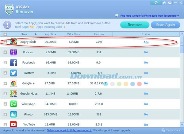 Tenorshare iOS Ads Remover