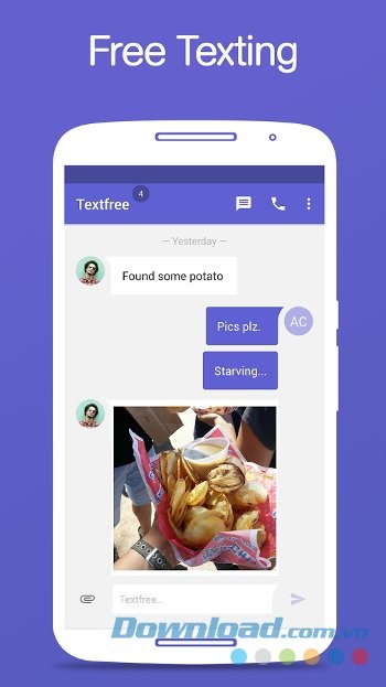 Nhắn tin miễn phí với Textfree