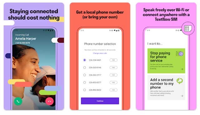 TextNow for Android có nhiều tính năng hấp dẫn
