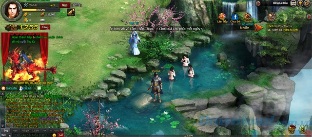 Giao diện chơi game Thần thoại võ lâm