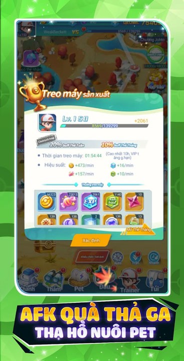 AFK quà thả ga, tha hồ nuôi Pet