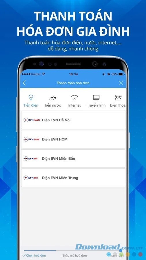 Thanh toán hóa đơn trên di động với VTCPay