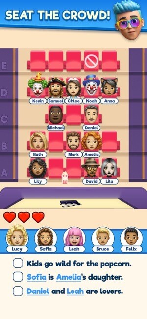 That s My Seat là trò chơi sắp xếp chỗ ngồi thú vị