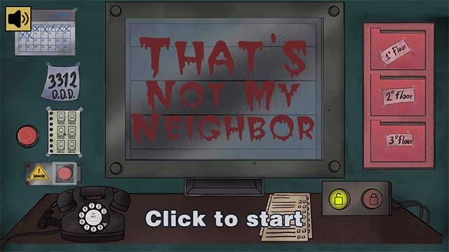 Màn hình mở đầu của game That's Not My Neighbor