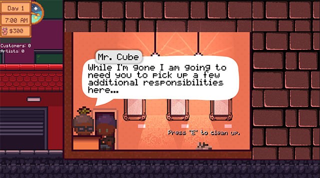 The Art Collector là game nhập vai họa sĩ kết hợp quản lý phòng tranh đồ họa pixel hoài cổ