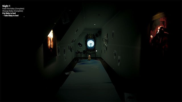 Lối chơi của The Baby in Yellow game là sự hòa trộn của phiêu lưu, giải đố và sinh tồn kinh dị