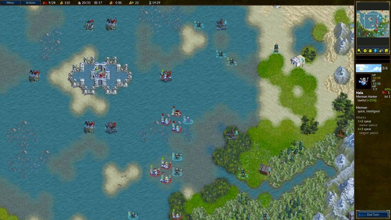 Trận chiến trên biển trong game Battle for Wesnoth