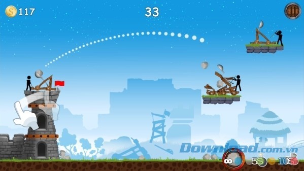 Game bắn đá tọa độ miễn phí The Catapult cho Android