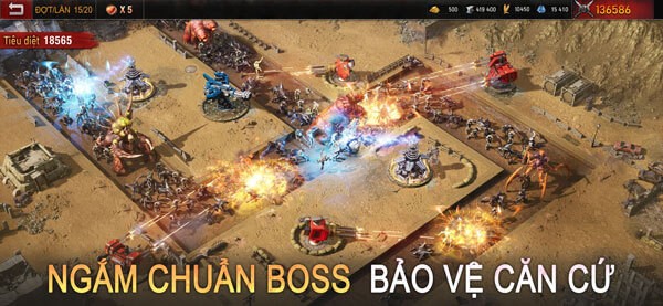 Ngắm chuẩn Boss bảo vệ căn cứ