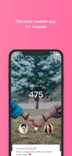 The Couple là ứng dụng đếm ngày yêu cho cặp đôi