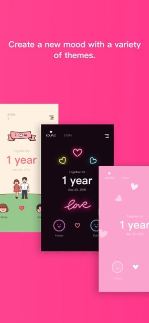 Thoải mái chọn theme trong The Couple app
