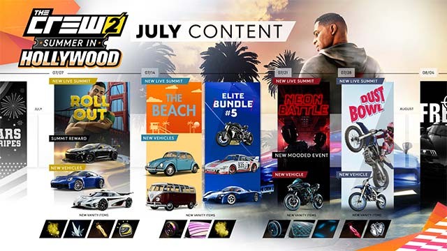 The Crew 2 tung ra bản update tháng 7/2020 với nhiều nội dung hấp dẫn