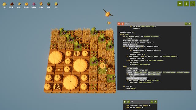 The Farmer Was Replaced là game mô phỏng tự động hóa trang trại bằng lập trình