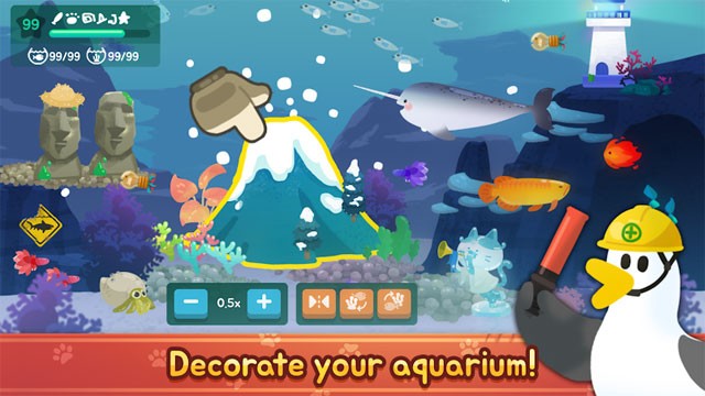 Trang trí bể cá cực xinh