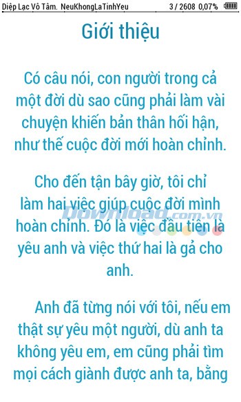 Giao diện đọc sách trong Kho sách hay