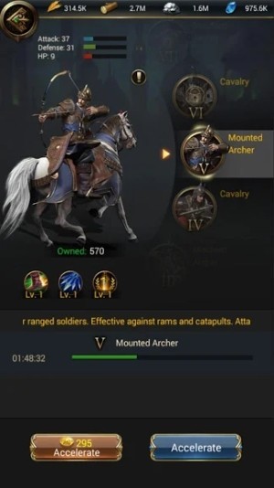 Nhiều loại binh sĩ với khả năng khác nhau cho bạn lựa chọn