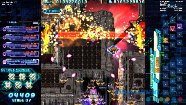 Giao diện chính của game bắn súng không gian The Hurricane of the Varstray -Collateral hazard- cho máy tính