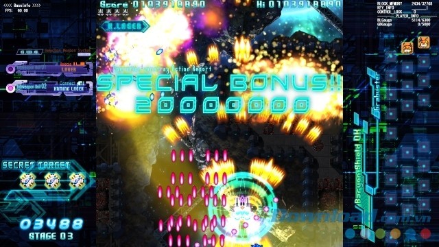 Cố gắng đạt được số điểm cao nhất trong game bắn súng không gian The Hurricane of the Varstray -Collateral hazard- cho máy tính