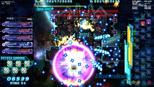 Sử dụng tuyệt chiêu khủng khiếp trong game bắn súng không gian The Hurricane of the Varstray -Collateral hazard- cho máy tính