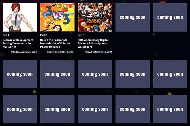 Trang web sẽ dần dần tiết lộ 30 nội dung kỷ niệm theo thời gian