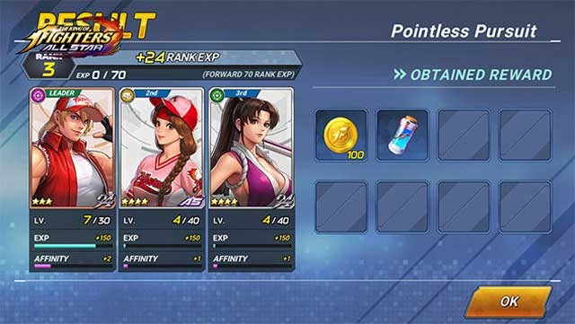 Tạo ra các đội gồm ba chiến binh từ tất cả nhân vật mang tính biểu tượng trong KOF