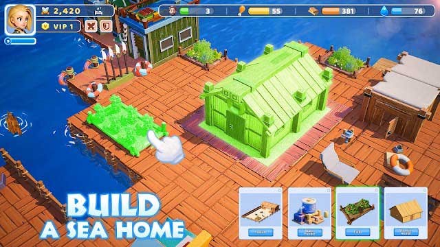 Xây dựng một ngoi nhà trên biển