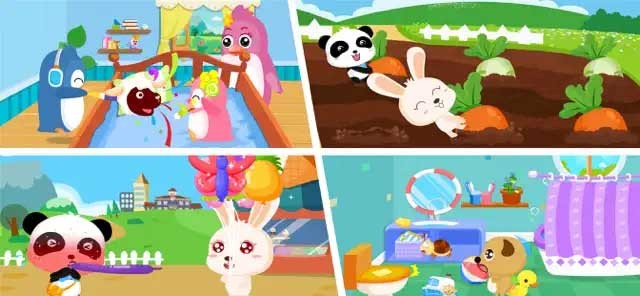 Chơi với nhiều loài động vật nhỏ được thiết kế dễ thương