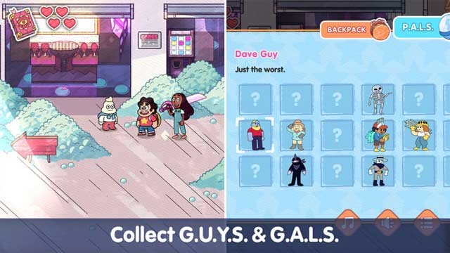 Thu thập các nhân vật trong suốt cuộc phiêu lưu