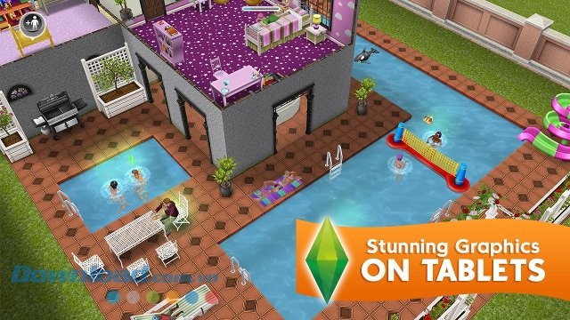 Đồ họa sắc nét của game The Sims FreePlay