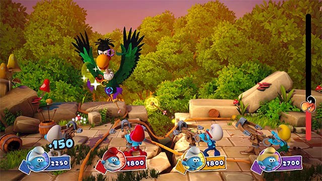 Chọn 1 trong 2 chế độ chơi: Party game hoặc phiêu lưu trong The Smurfs Village Party