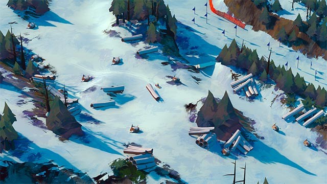 Trượt tuyết và khám phá ngọn núi cổ bất tận trong game phiêu lưu The Vast White