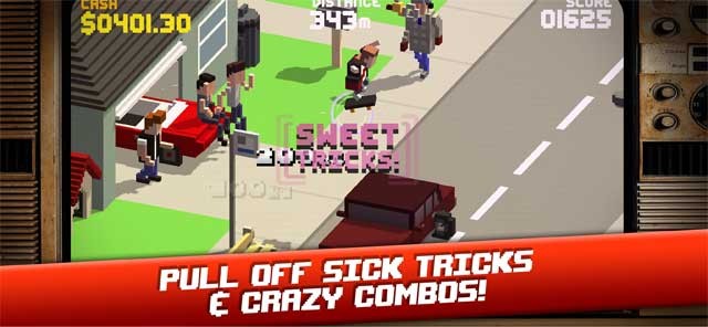 Thực hiện các kỹ thuật trượt bán và combo ấn tượng